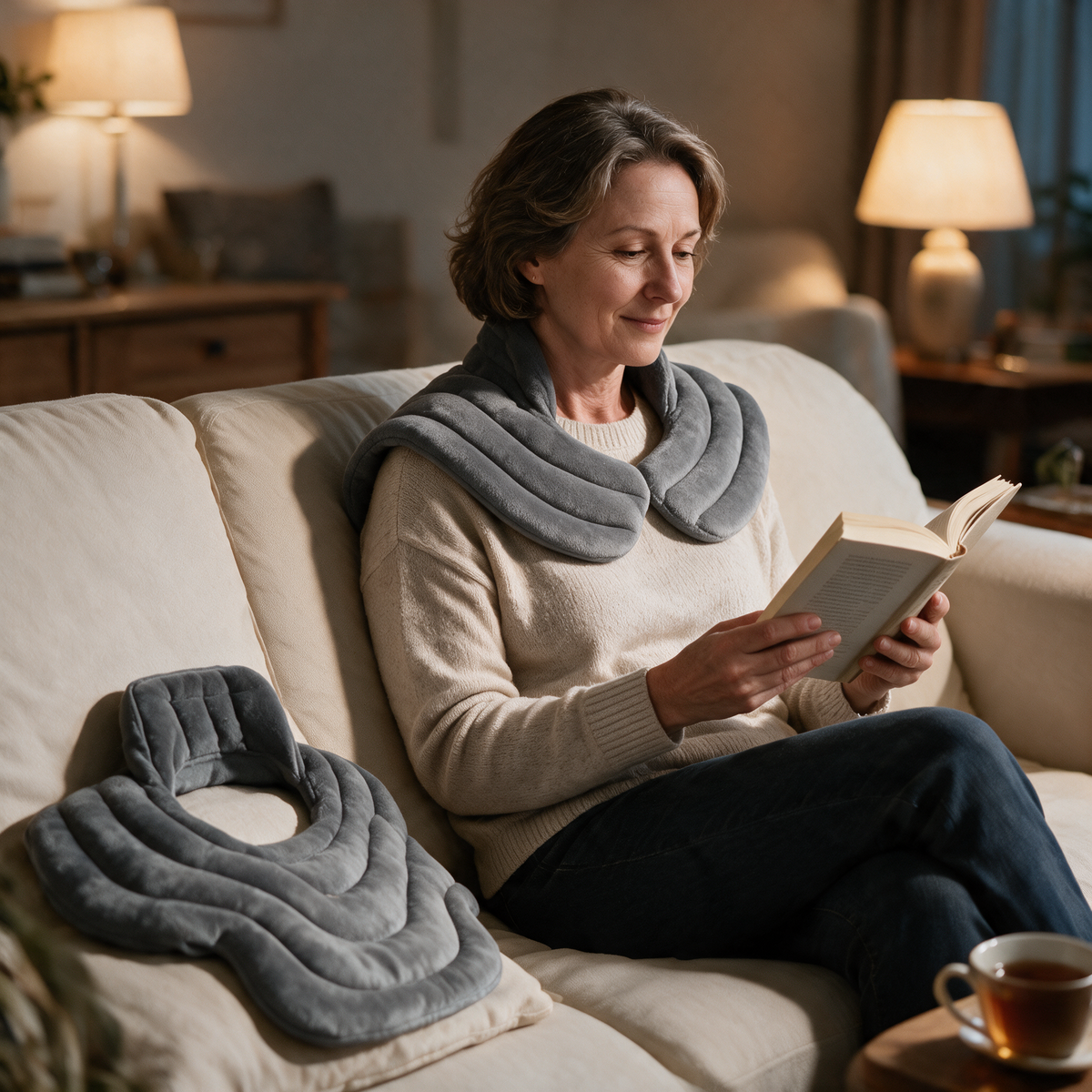 Velmesta Microwavable Neck and Shoulder Heating Pad in Gray