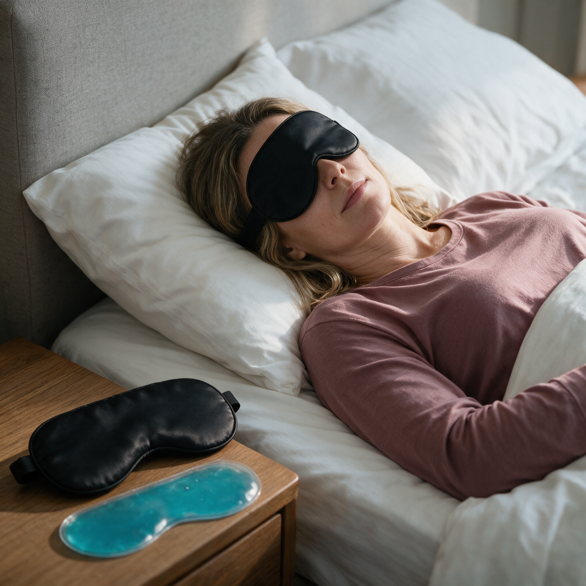 Velmesta hot and cold gel silk sleep mask