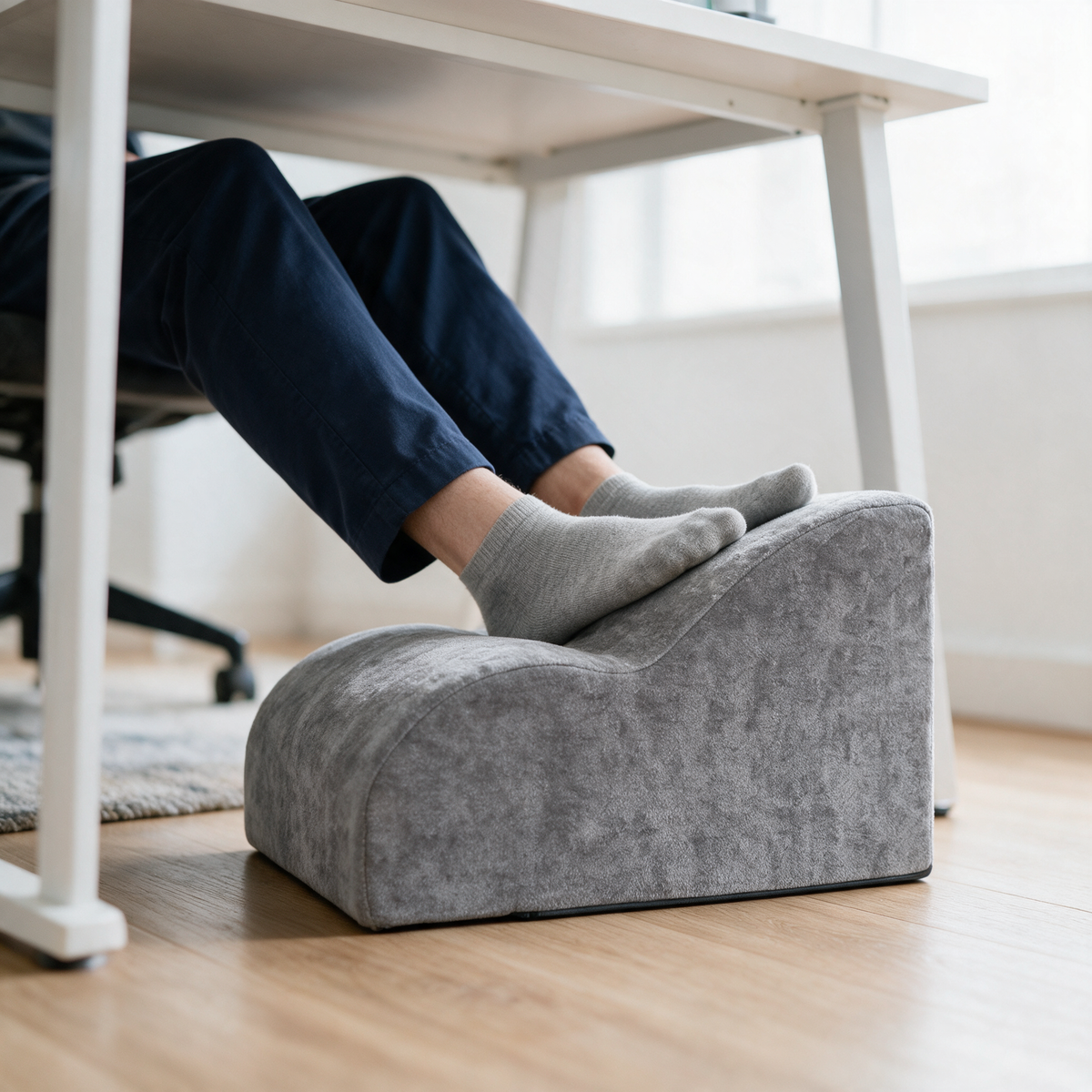 Velmesta grey foam under desk footrest