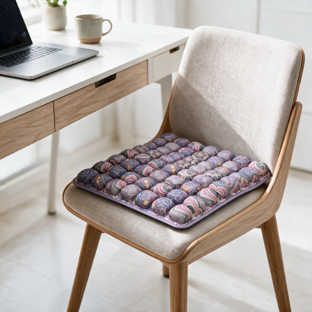 Velmesta air cell seat cushion in Purple-Bohemian