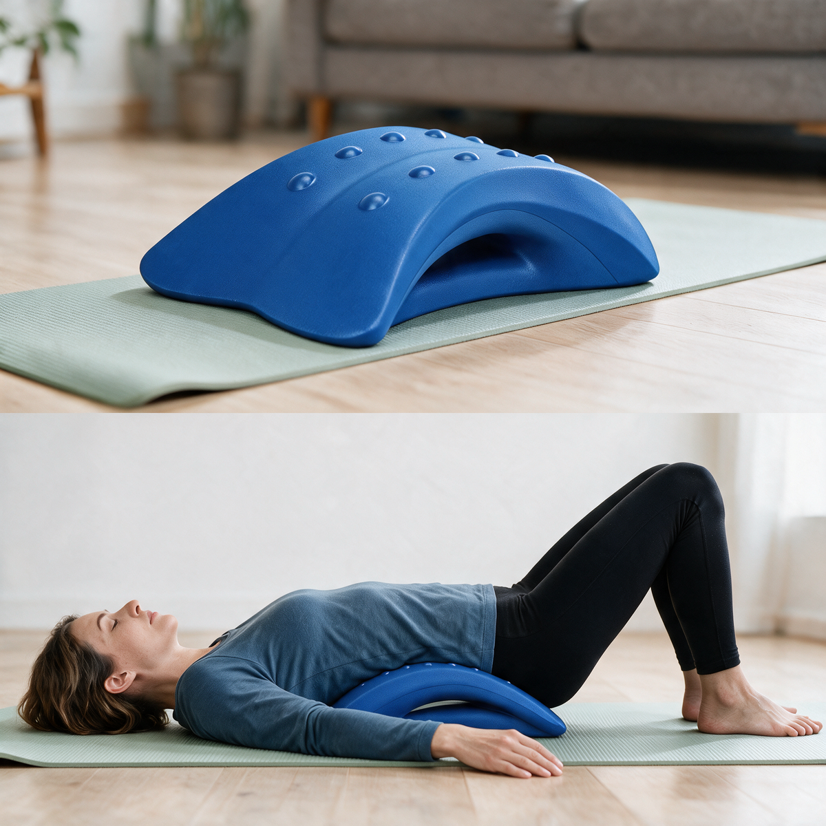 Velmesta arched foam stretching cushion in Blue