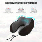 Velmesta Hooded U-Shaped Travel Pillow