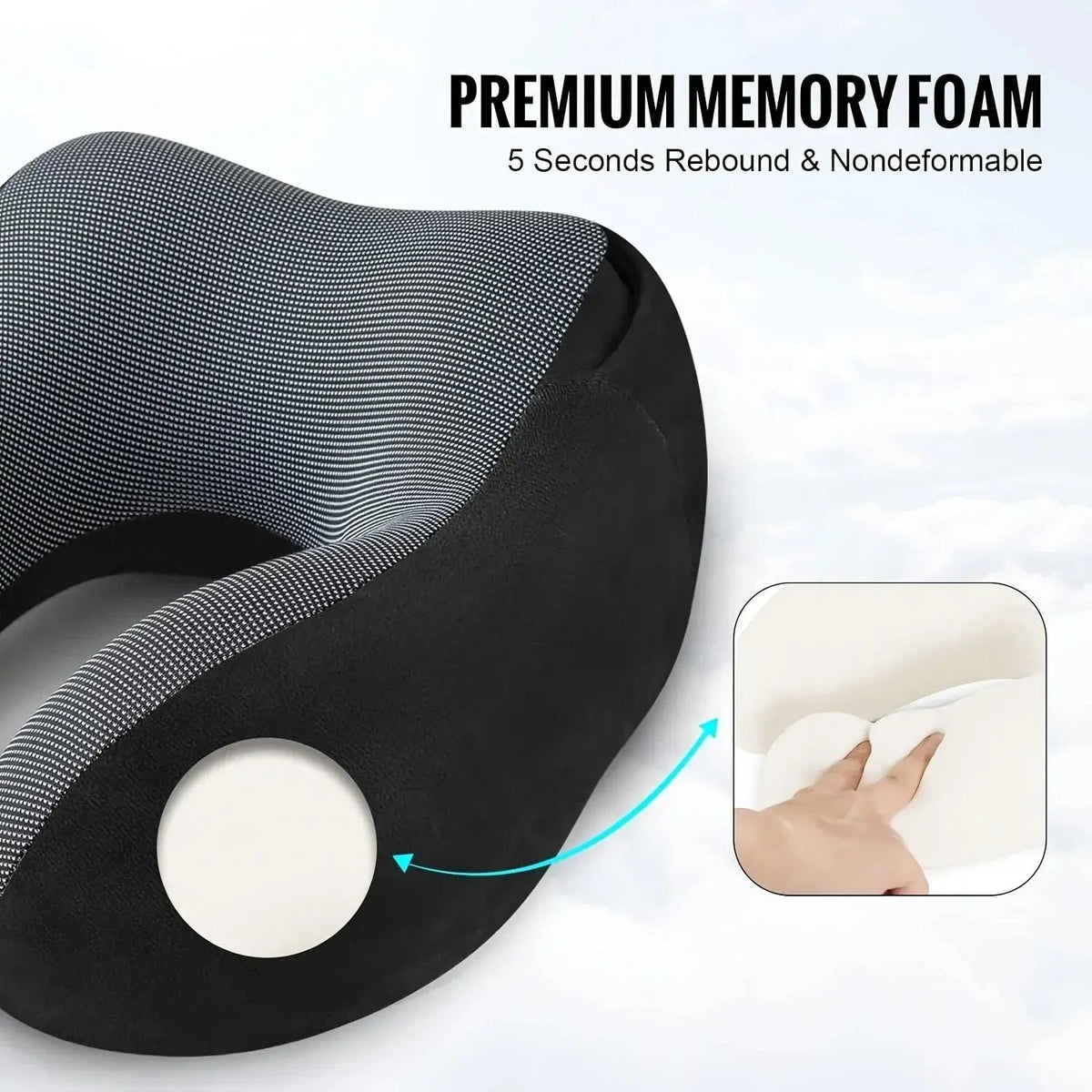 Velmesta Hooded U-Shaped Travel Pillow
