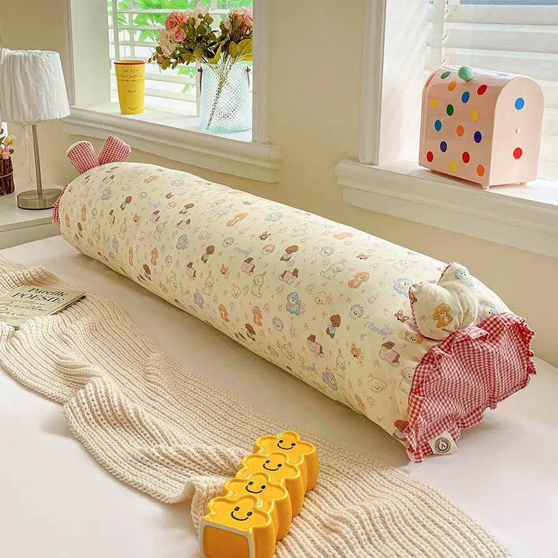 Velmesta Cotton Gauze Bunny Ear Long Body Pillow view 7