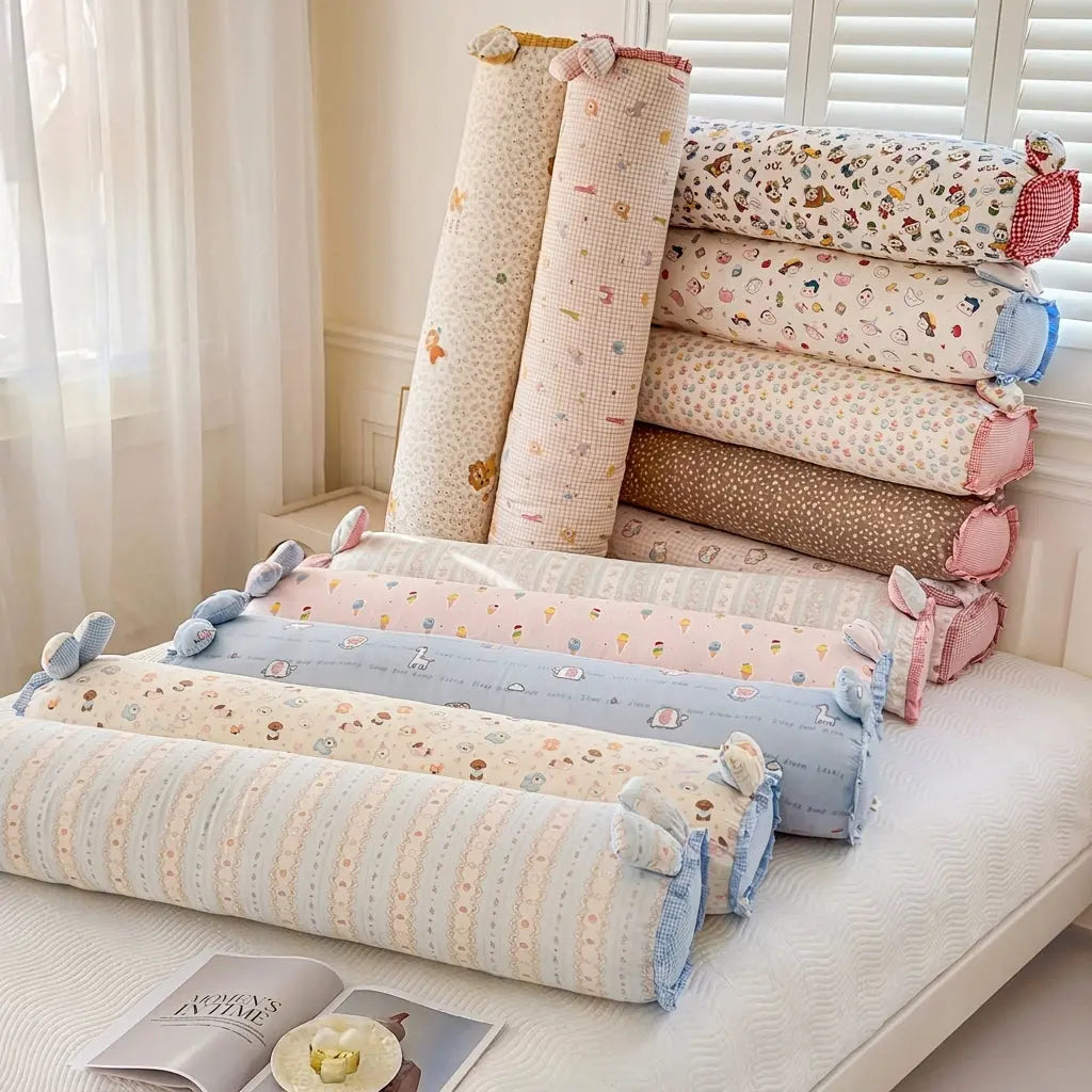 Velmesta Cotton Gauze Bunny Ear Long Body Pillow view 11