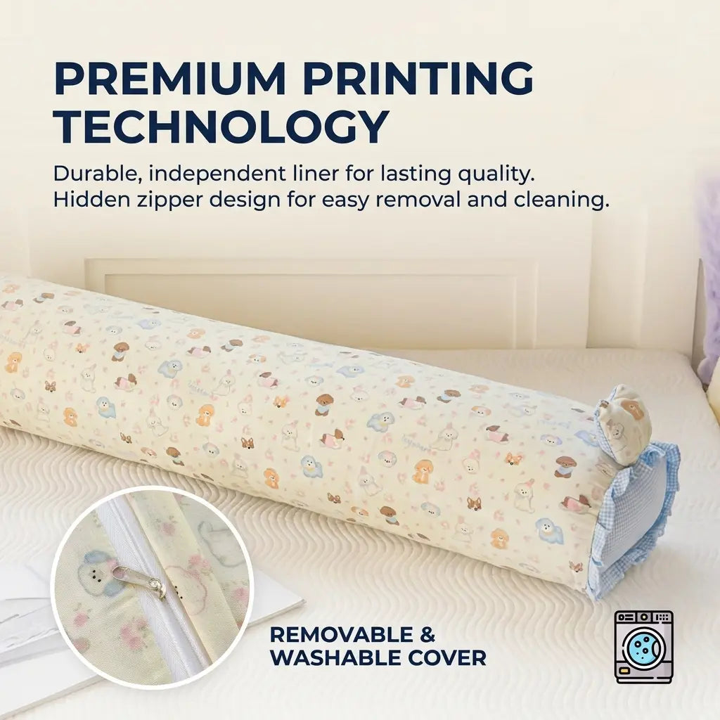 Velmesta Cotton Gauze Bunny Ear Long Body Pillow view 3