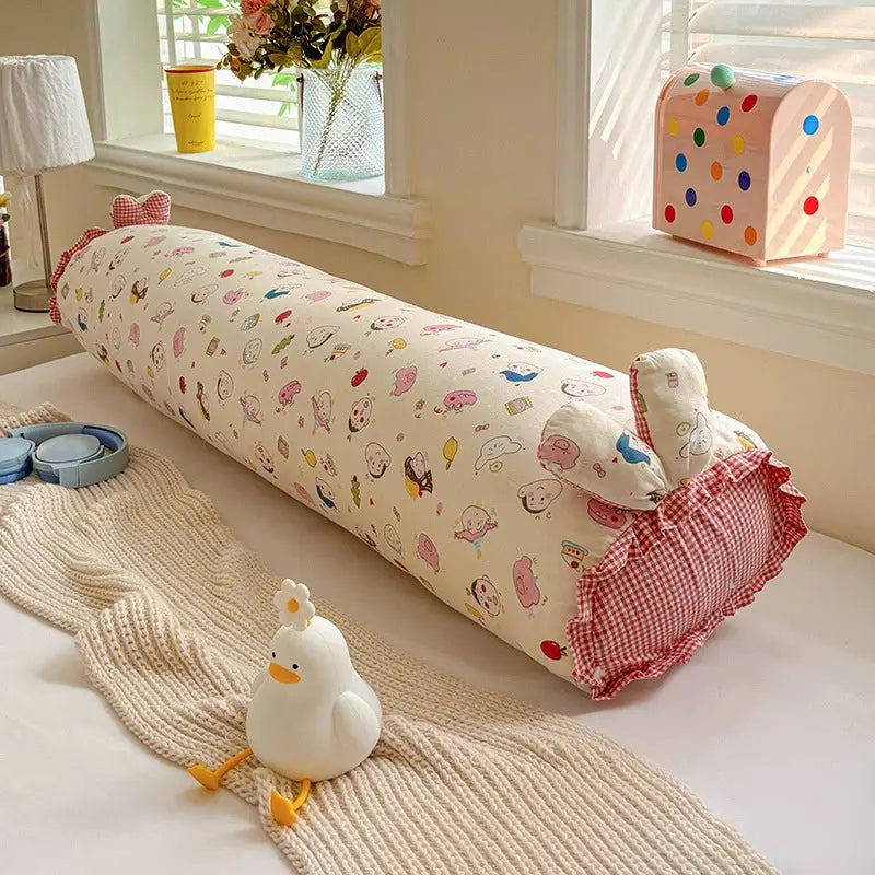 Velmesta Cotton Gauze Bunny Ear Long Body Pillow view 9