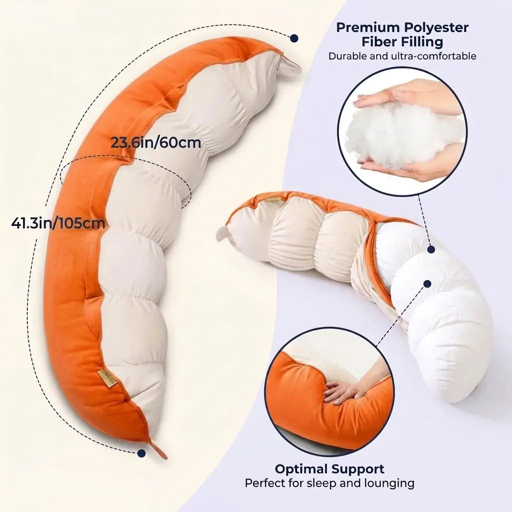Velmesta Pea Pod Long Body Pillow view 4