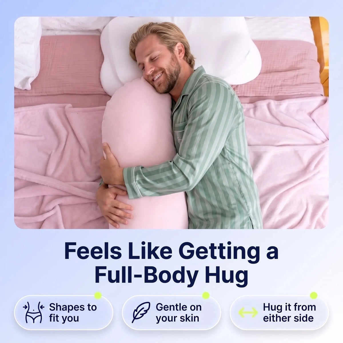 Velmesta Pea Pod Snuggle Pillow for Side Sleepers - view 5