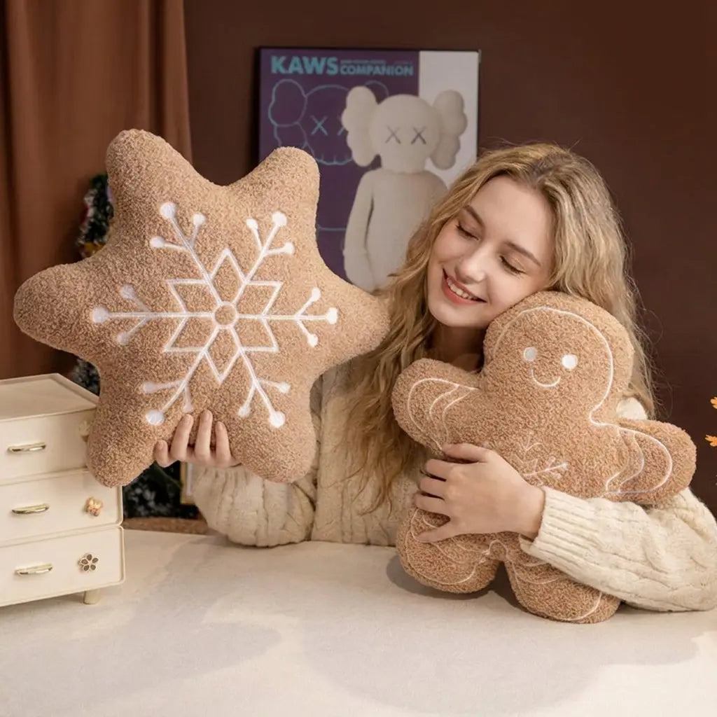 Velmesta Gingerbread Christmas Plush Pillow view 2