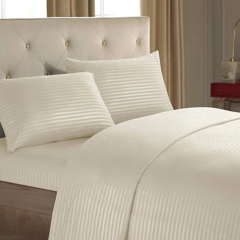 Velmesta Coordinated Solid Stripe Sheet Set