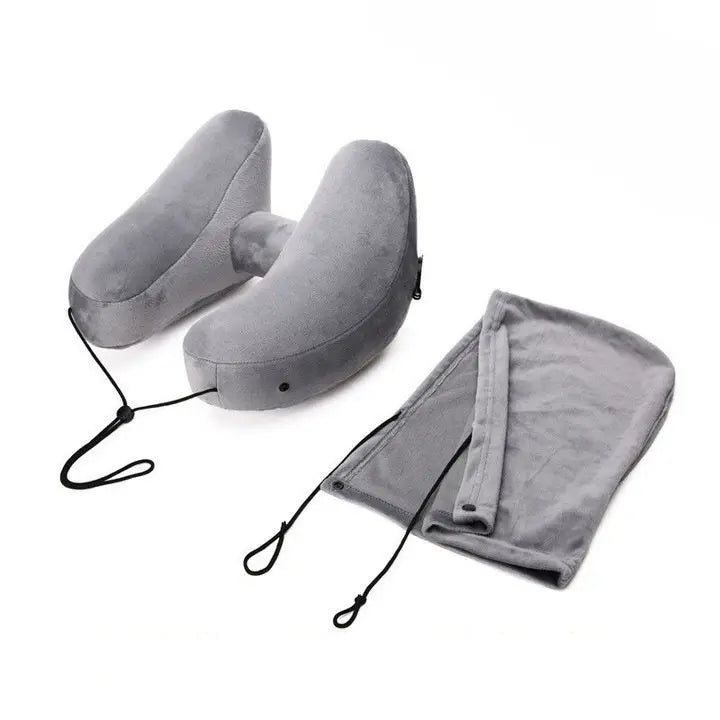 Velmesta Inflatable Hooded Travel Pillow