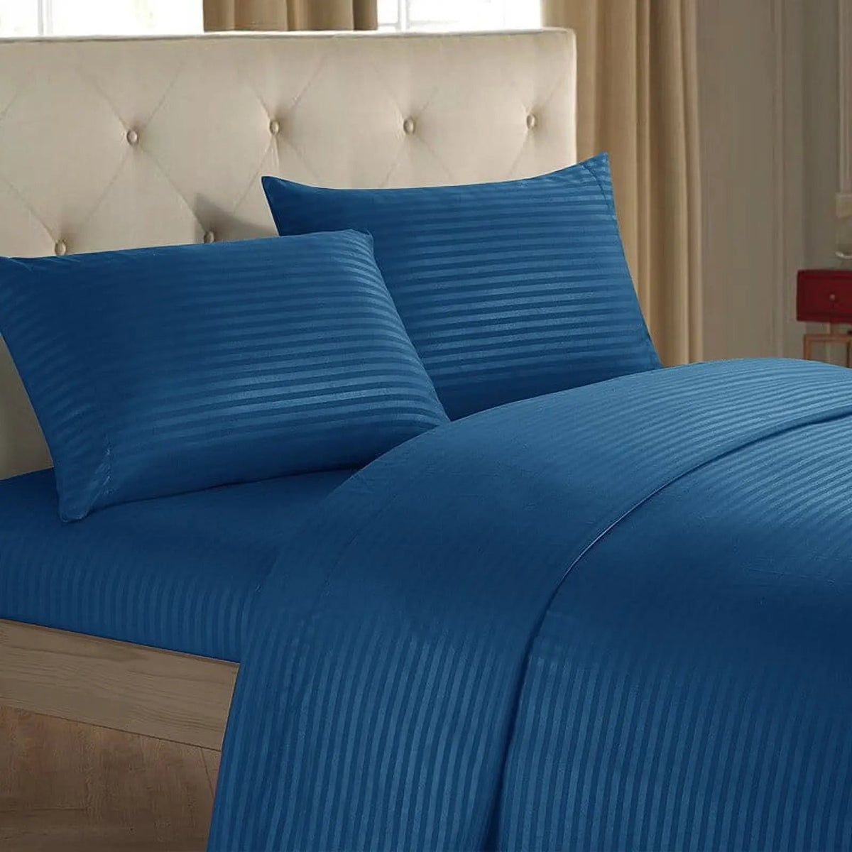 Velmesta Coordinated Solid Stripe Sheet Set