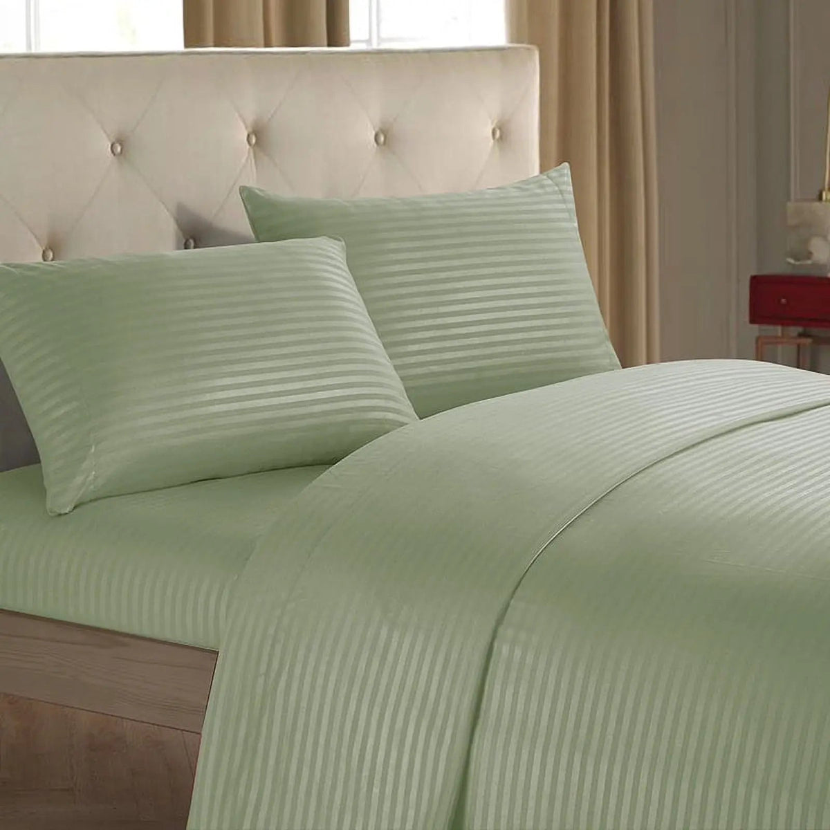 Velmesta Coordinated Solid Stripe Sheet Set