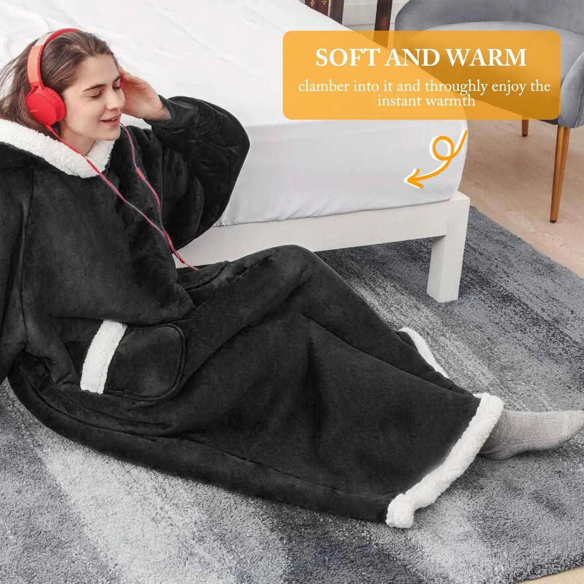 Velmesta Oversized Giant Hoodie Blanket