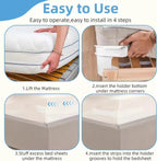 Velmesta Non-Slip Sheet Gripper Strap Set