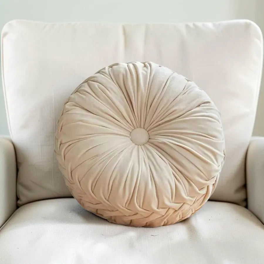 Velmesta Sculptural Pleated Pumpkin Throw Pillow