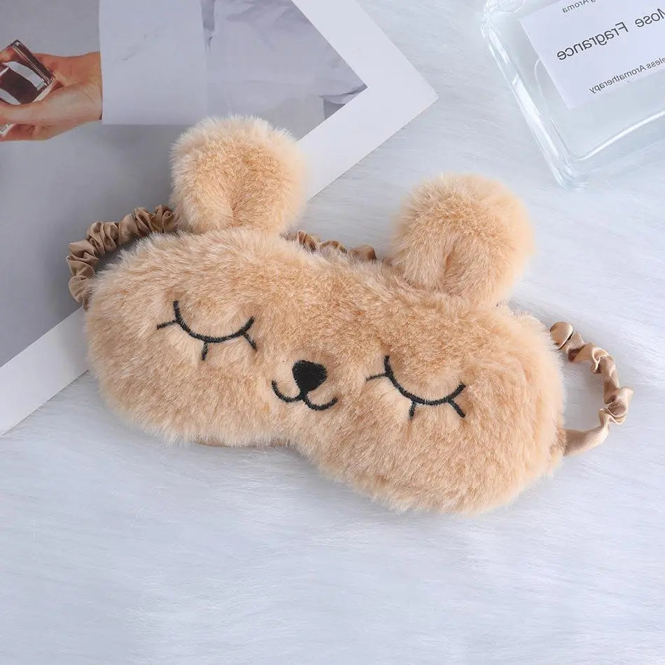 Velmesta Cuddly Rabbit Plush Sleep Mask view 6