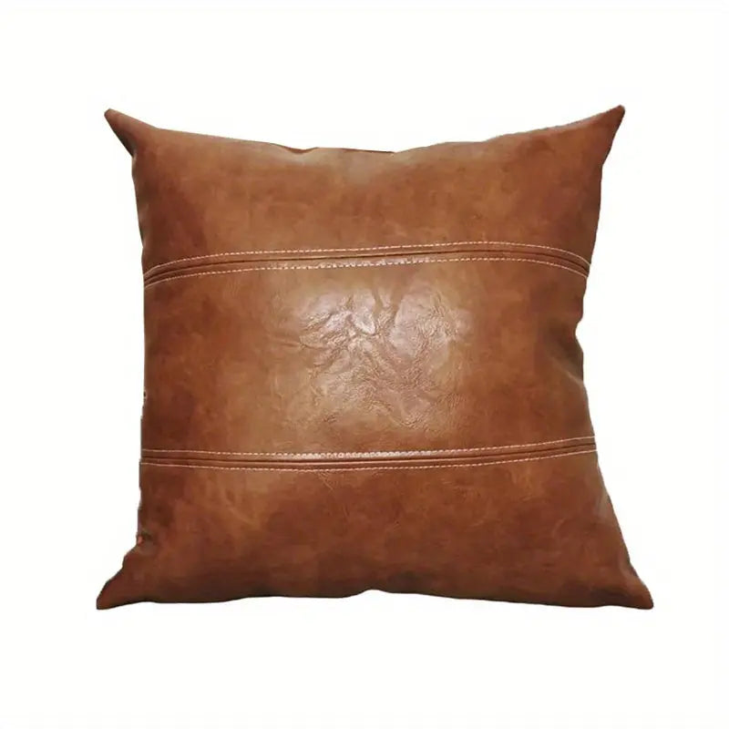 Velmesta Refined Faux Leather Pillow Cover