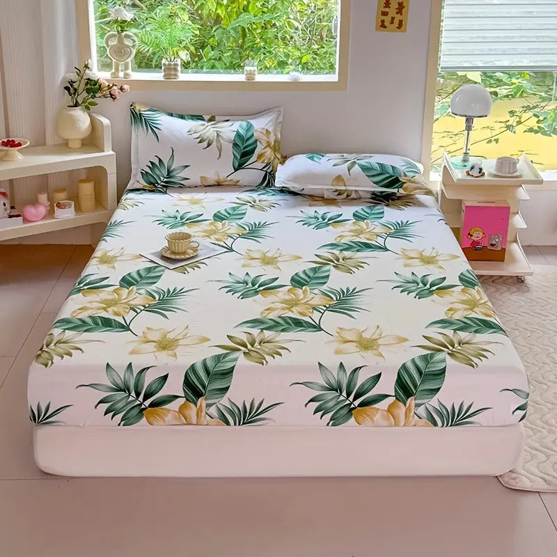 Velmesta Fresh Floral Fitted Sheet Set