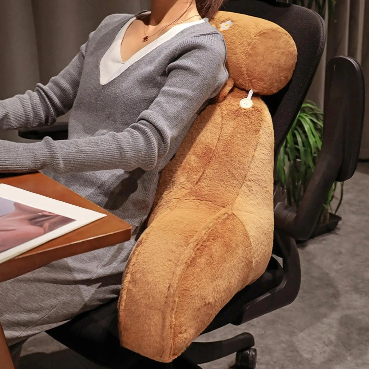Velmesta Cushioned Capybara Reading Pillow view 1