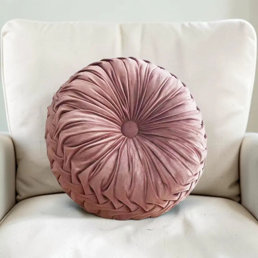 Velmesta Sculptural Pleated Pumpkin Throw Pillow