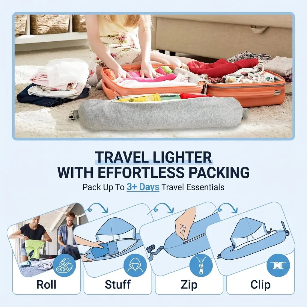 Velmesta Stuffable Hooded Travel Pillow