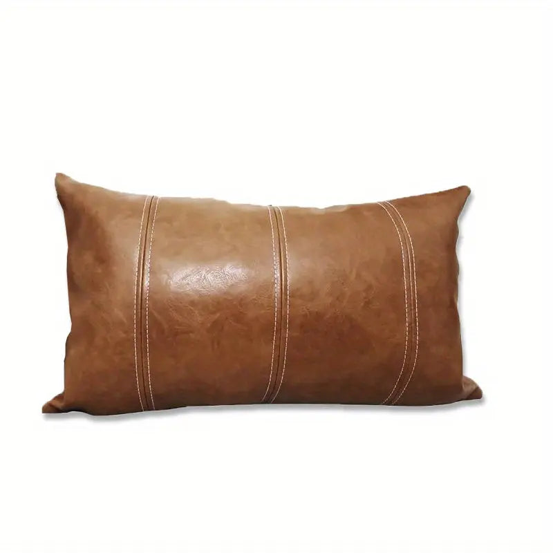 Velmesta Refined Faux Leather Pillow Cover