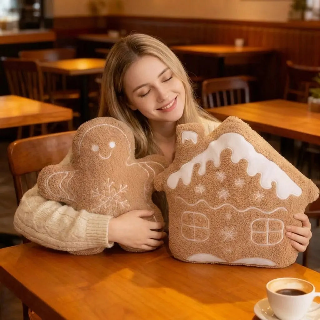 Velmesta Gingerbread Christmas Plush Pillow