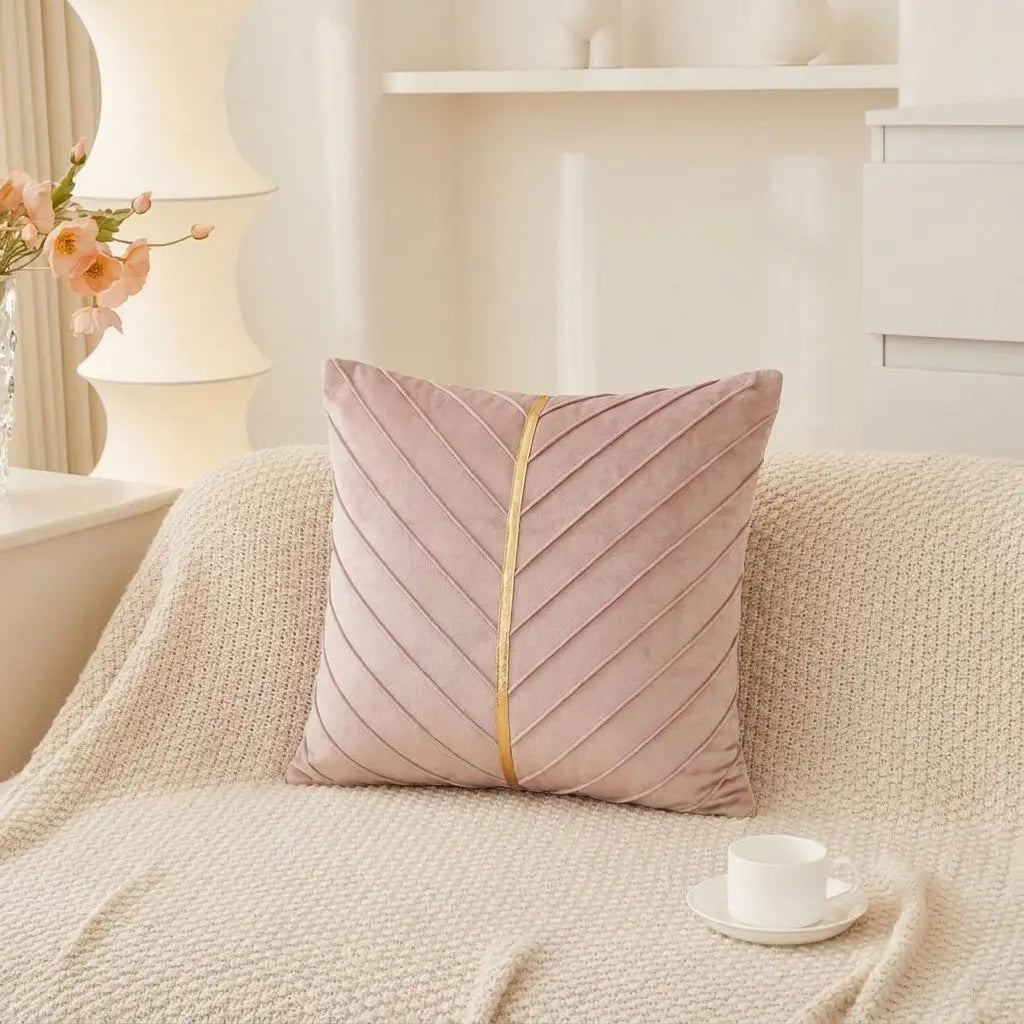 Velmesta Polished Geometric Velvet Pillow Cover