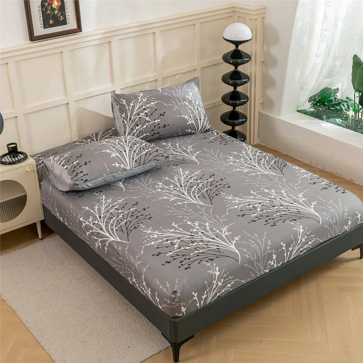 Velmesta Patterned Fitted Sheet for Dorms and Bedrooms
