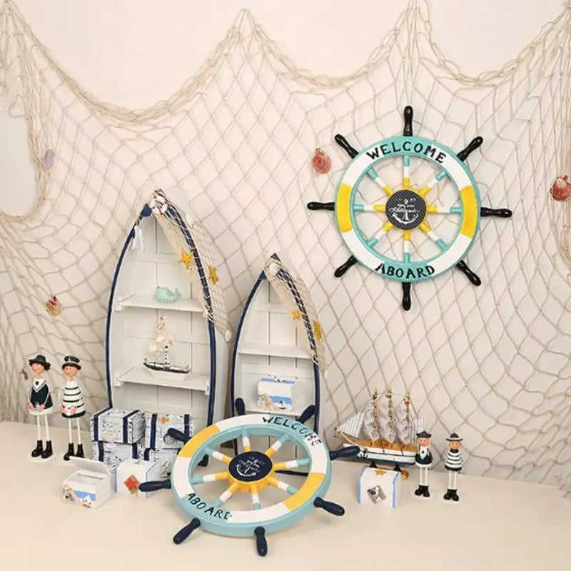 Velmesta Handwoven Fishing Net Wall Decor