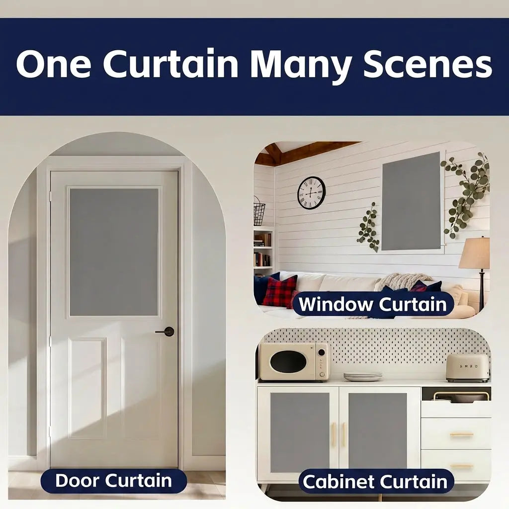 Velmesta Self-Adhesive Blackout Sunshade Curtain