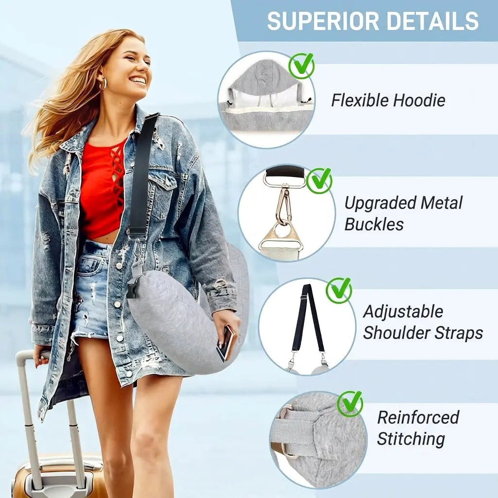Velmesta Stuffable Hooded Travel Pillow