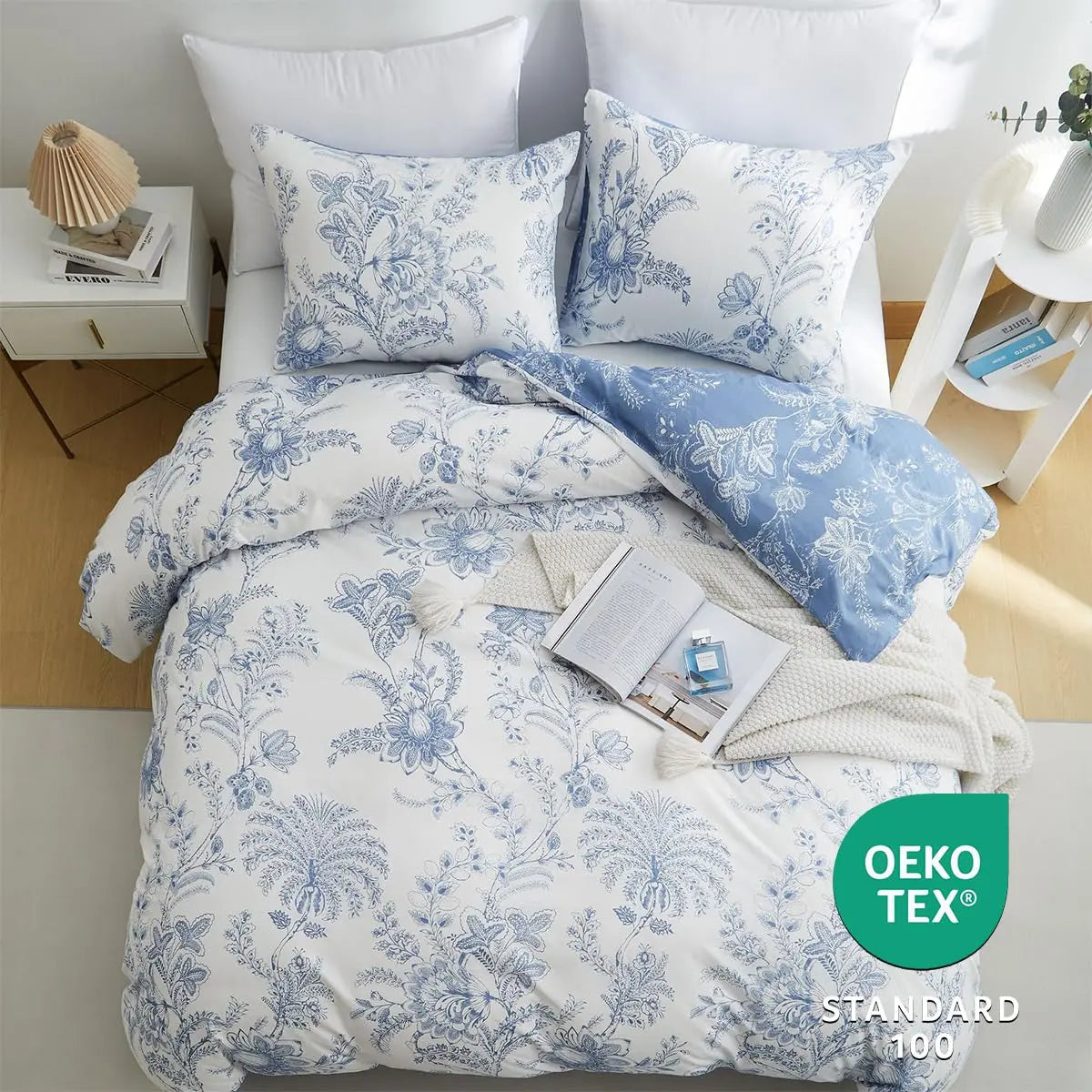 Velmesta Layered Reversible Floral Duvet Set