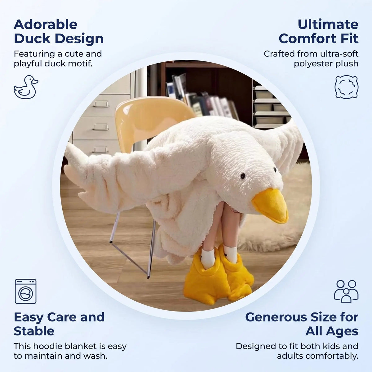 Velmesta Oversized Hooded Robe for Cozy Winter Homewear