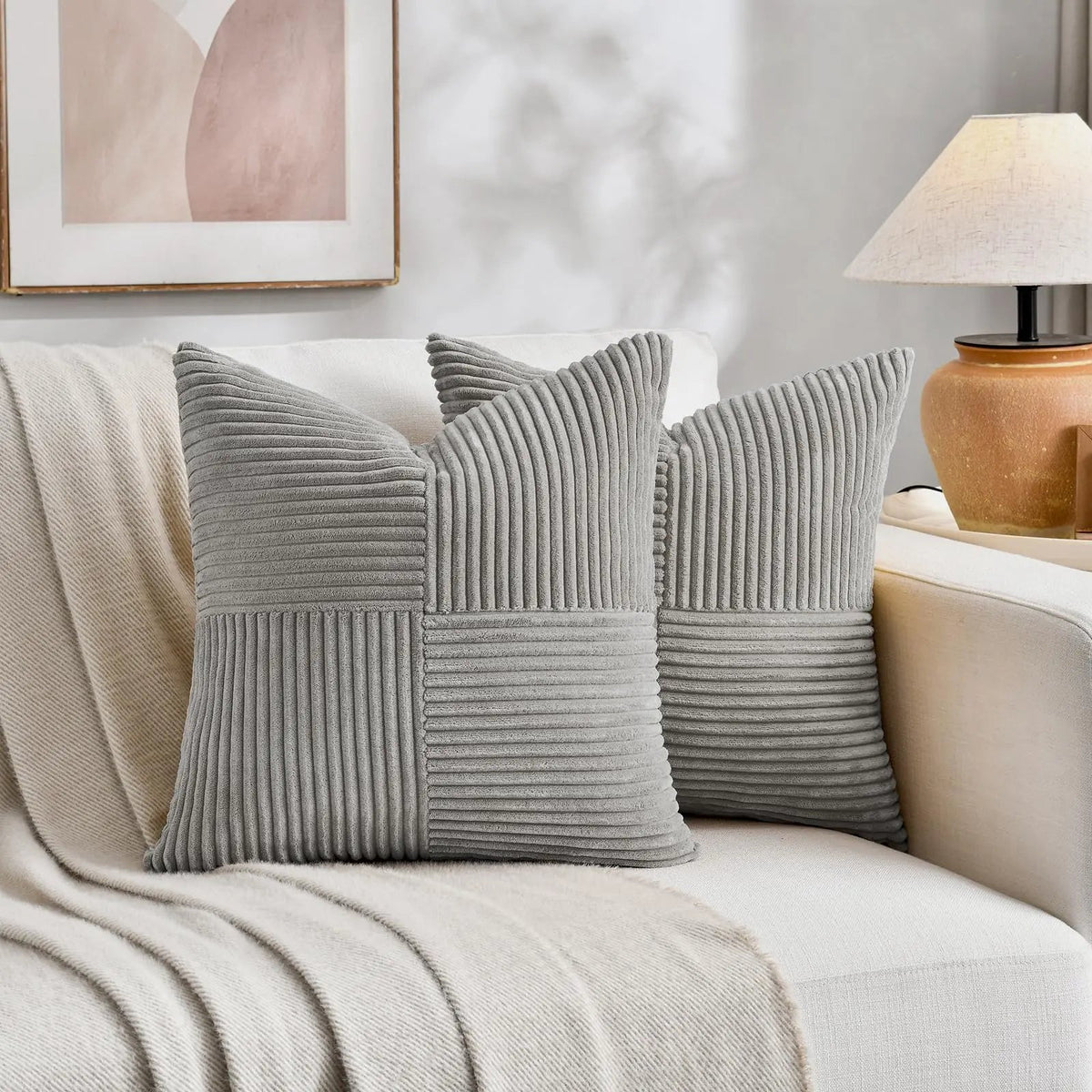 Velmesta Textured Rust Boho Throw Pillow