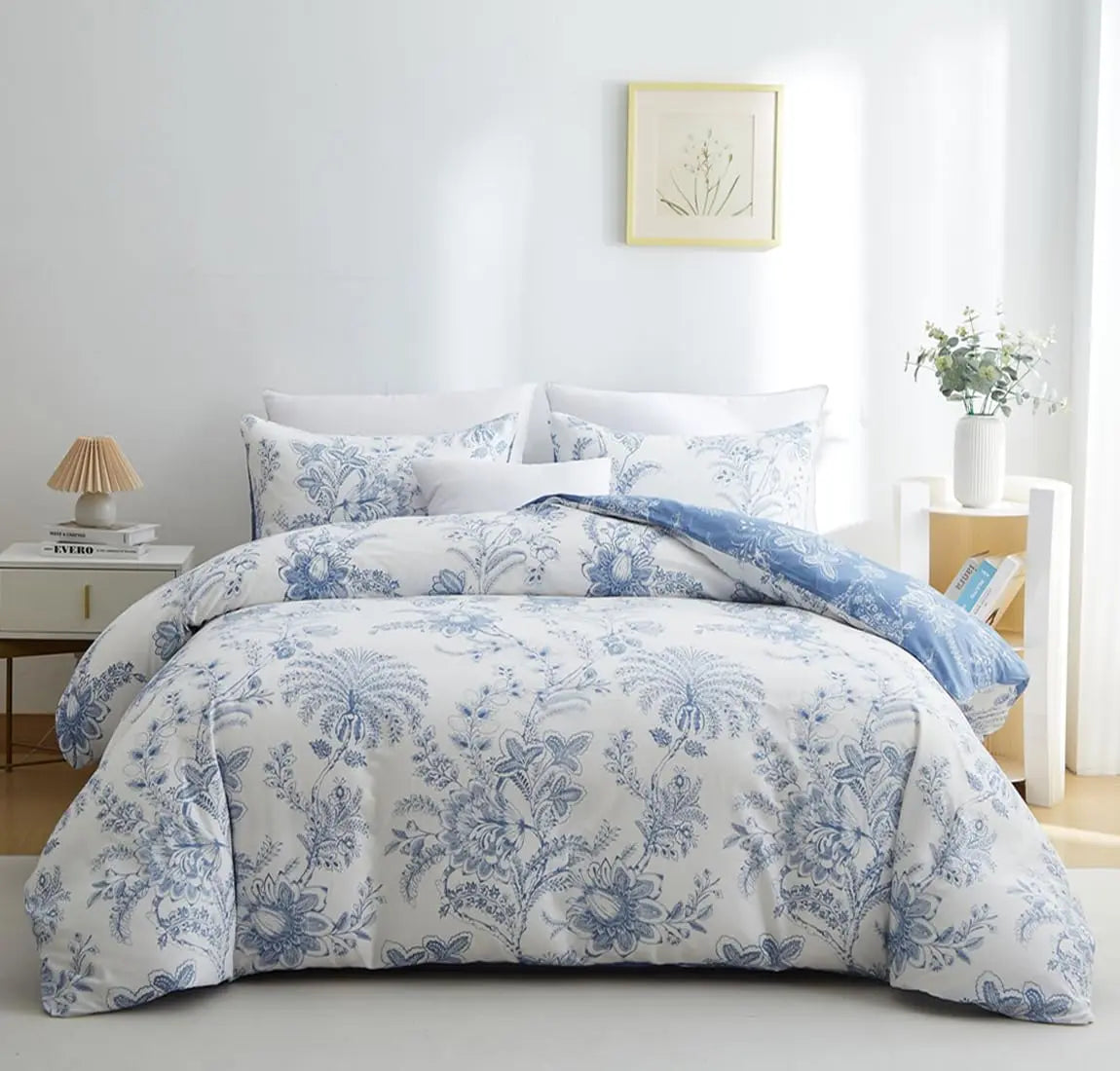 Velmesta Layered Reversible Floral Duvet Set