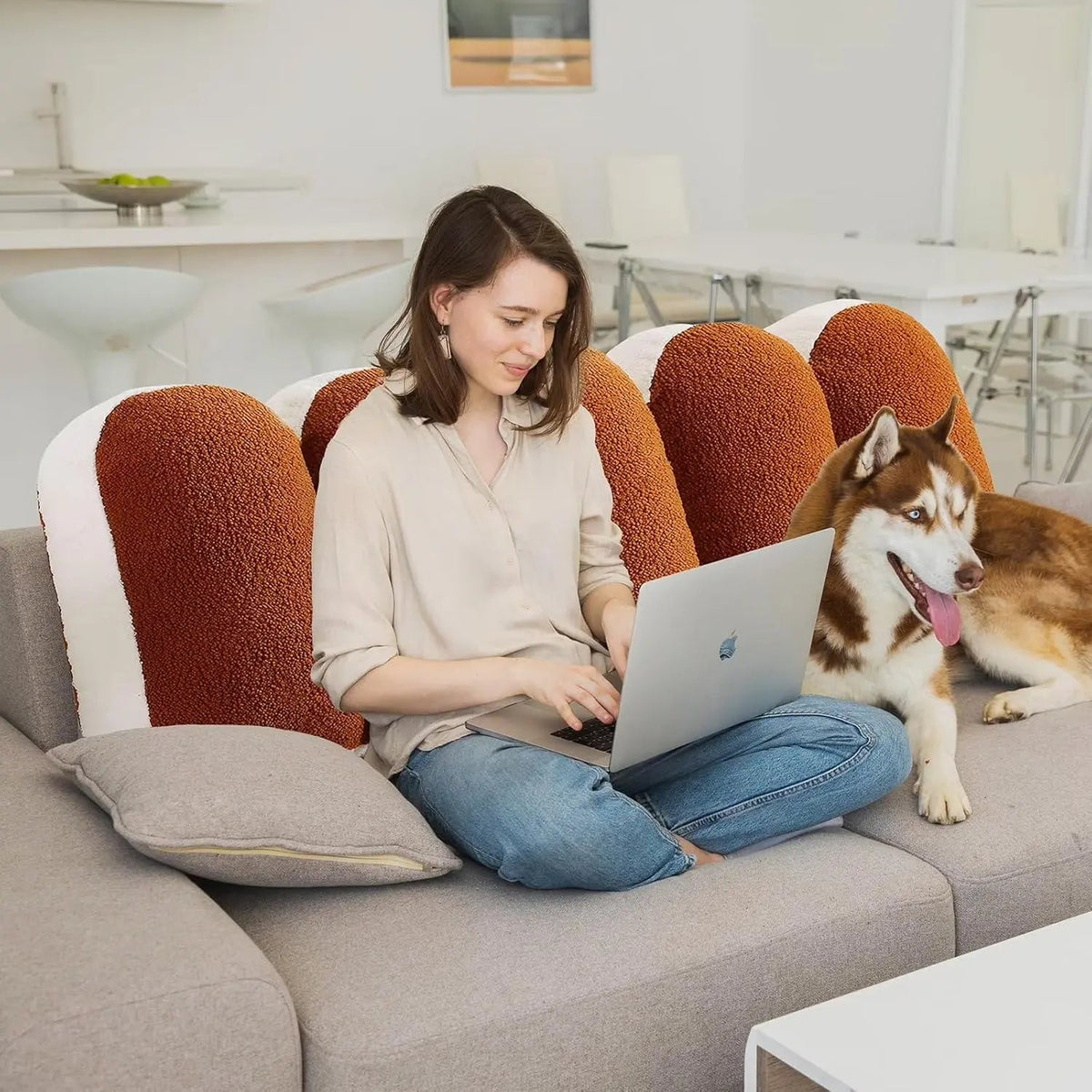Velmesta U-Shaped Petal Reading Cushion