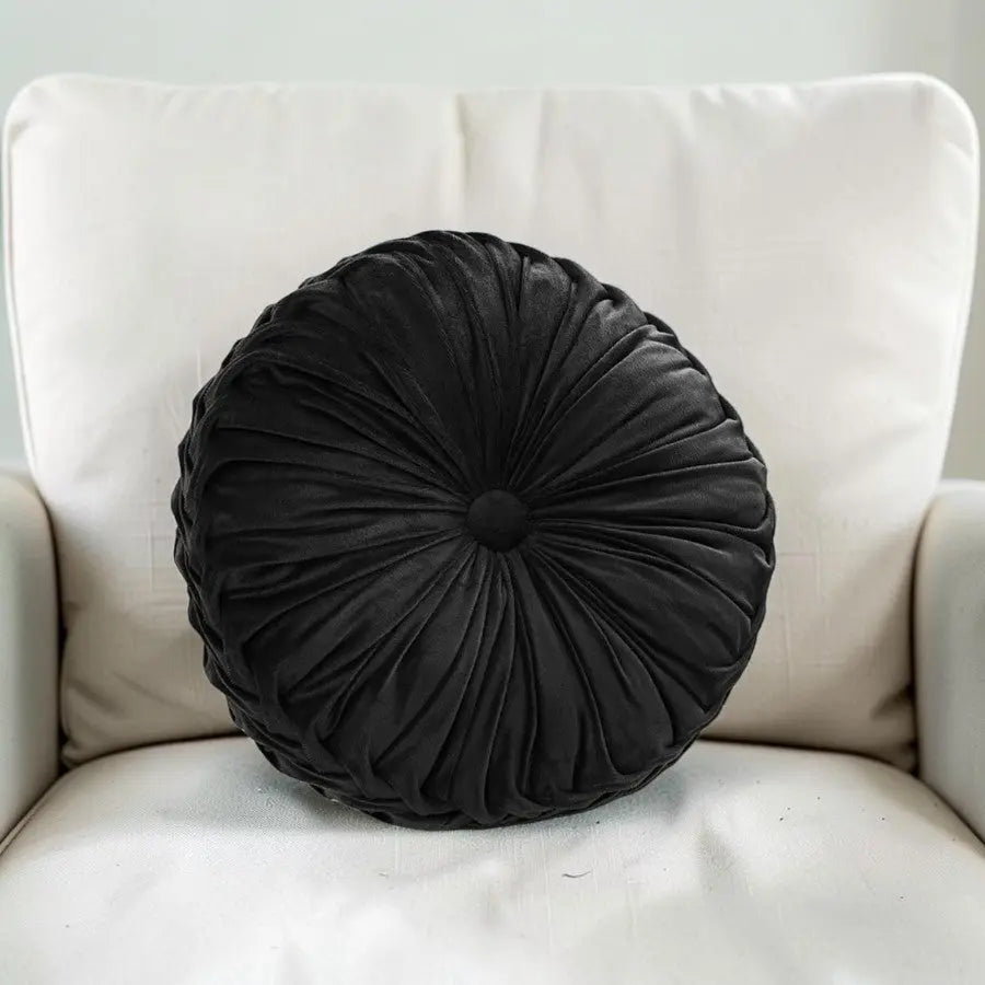 Velmesta Sculptural Pleated Pumpkin Throw Pillow