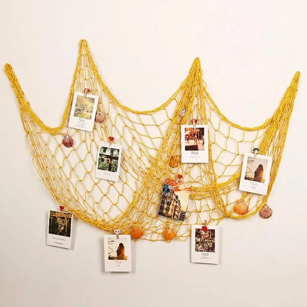 Velmesta Handwoven Fishing Net Wall Decor