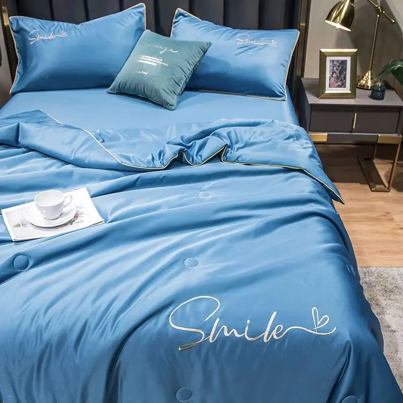 Velmesta Washed Silk Summer Quilt Set