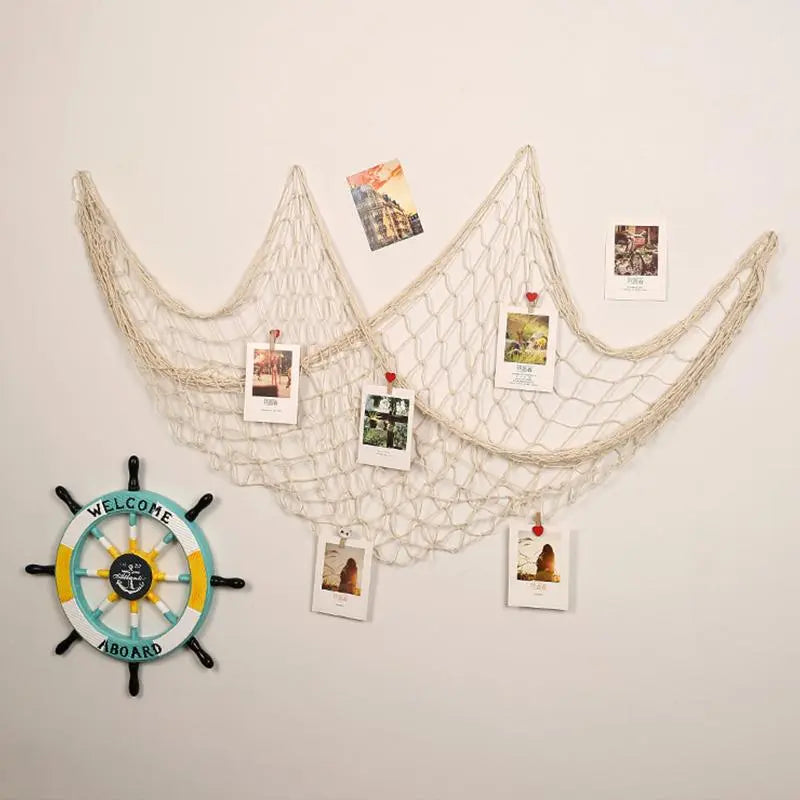 Velmesta Handwoven Fishing Net Wall Decor