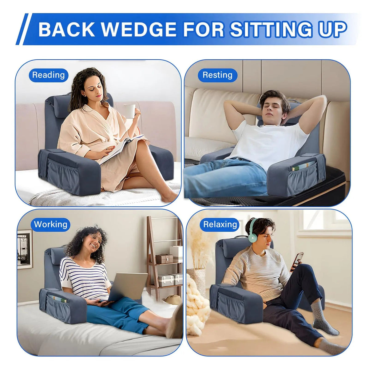 Velmesta Angled Bedrest Reading Pillow