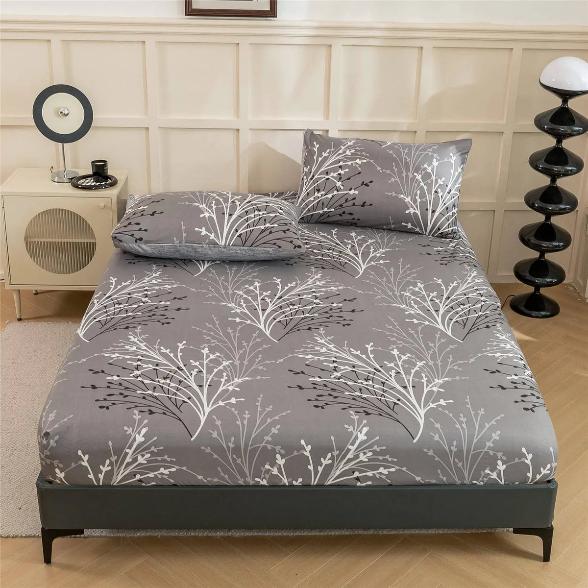 Velmesta Patterned Fitted Sheet for Dorms and Bedrooms
