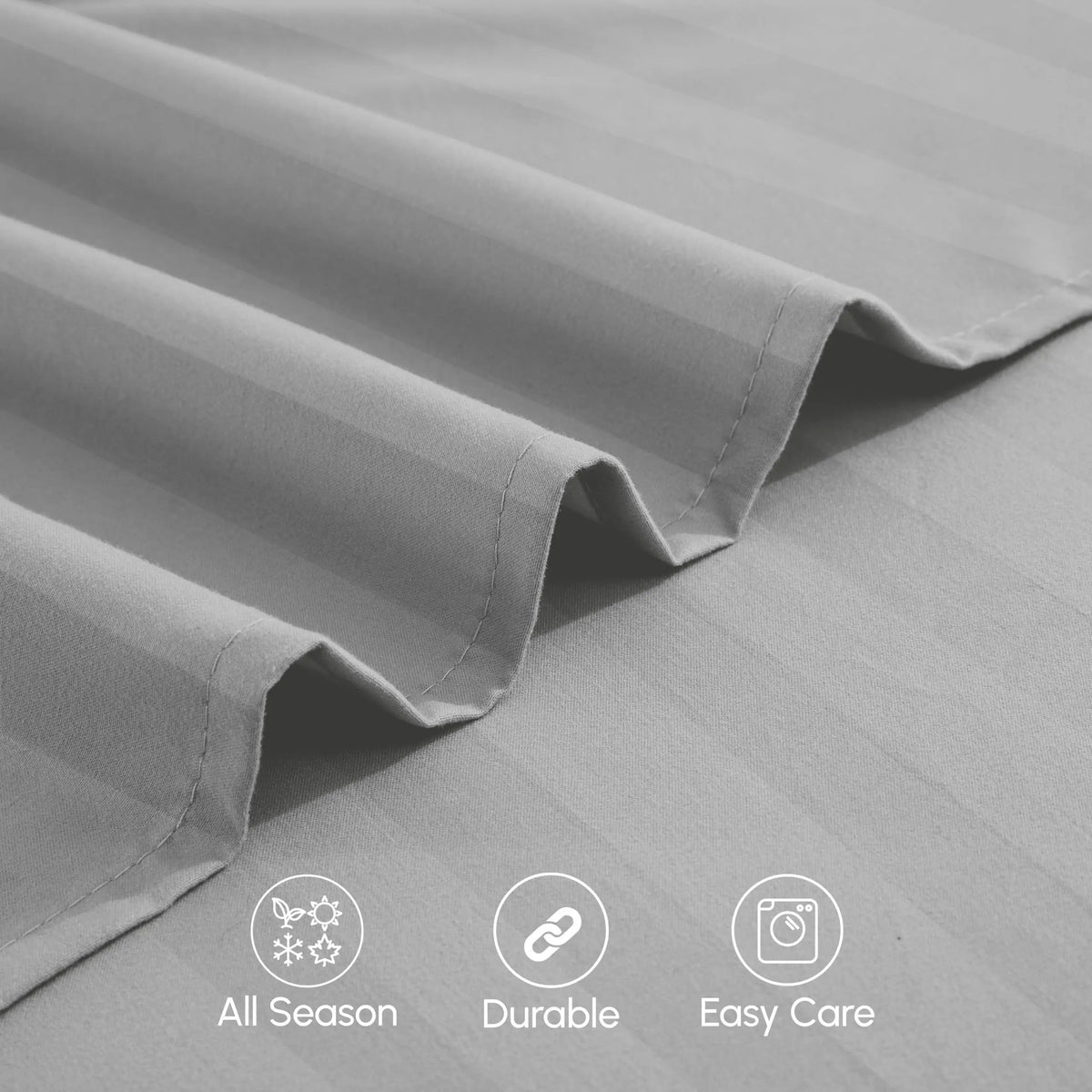 Velmesta Coordinated Solid Stripe Sheet Set
