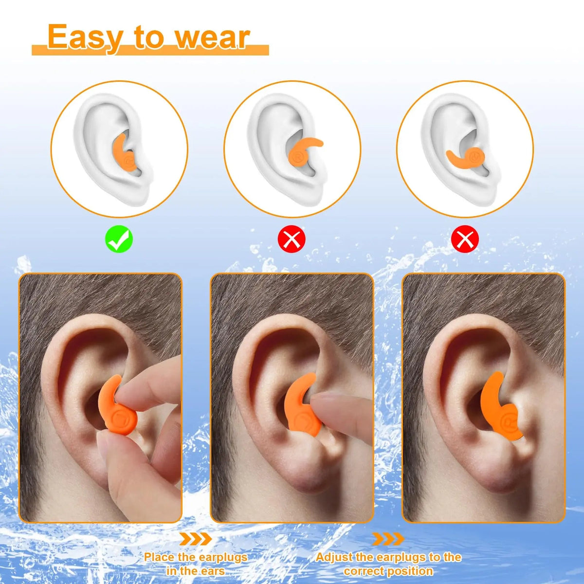 Velmesta Reusable Silicone Sleep Ear Plugs