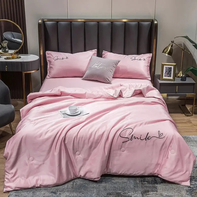 Velmesta Washed Silk Summer Quilt Set