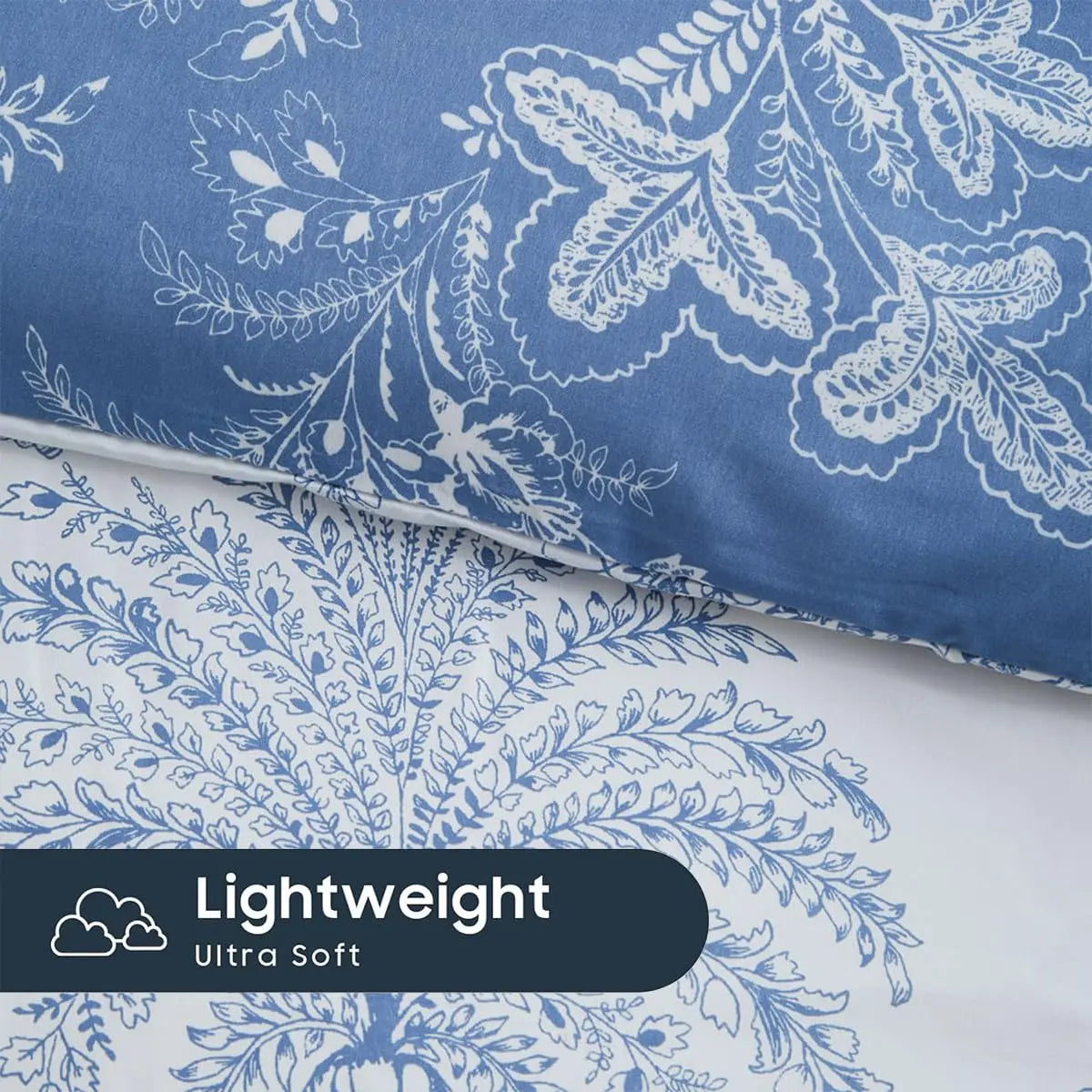 Velmesta Layered Reversible Floral Duvet Set
