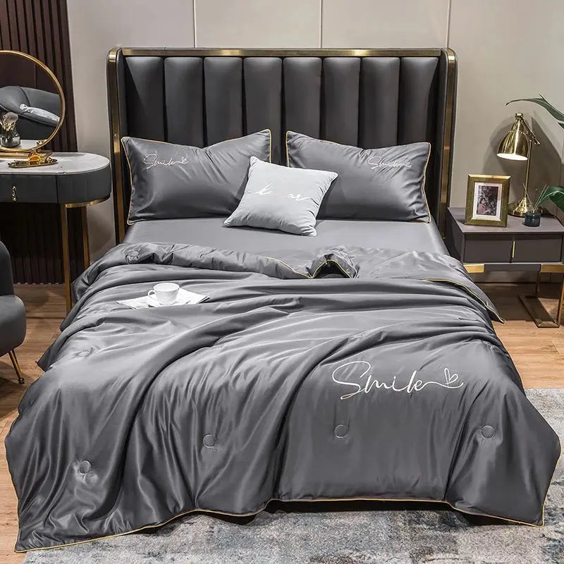Velmesta Washed Silk Summer Quilt Set